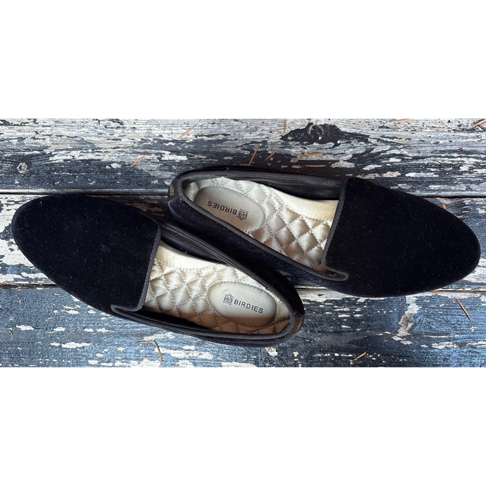Birdies The Starling black velvet loafers 7